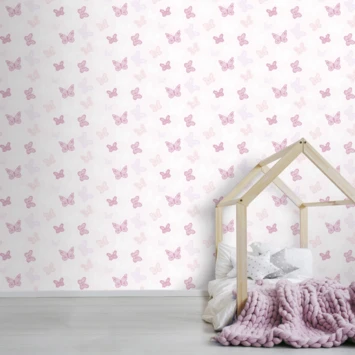 Superfresco Easy Vliesbehang Vlinders Roze 100114 2 Superfresco Easy Vliesbehang Vlinders Roze 100114 - Afbeelding 2