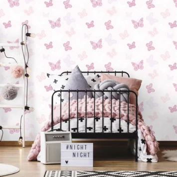 Superfresco Easy Vliesbehang Vlinders Roze 100114 3 Superfresco Easy Vliesbehang Vlinders Roze 100114 - Afbeelding 3
