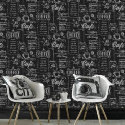 Superfresco Easy Vliesbehang Coffee Krijtmuur Zwart-wit 32-993 -Superfresco Easy Behang Exporteren Winkel 123 261