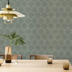 Superfresco Easy Vliesbehang Hexagon Groen 118149 -Superfresco Easy Behang Exporteren Winkel 123 292