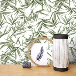 Superfresco Easy Vliesbehang Bamboe Groen-wit 104524 -Superfresco Easy Behang Exporteren Winkel 123 515