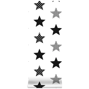 Superfresco Easy Vliesbehang Superster Zwart-wit 100110 4 Superfresco Easy Vliesbehang Superster Zwart-wit 100110 - Afbeelding 4