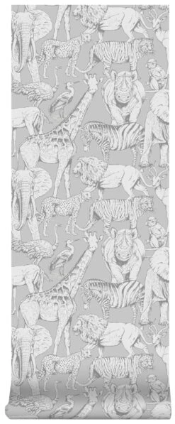 Superfresco Easy Vliesbehang Jungle Dieren Grijs (dessin 108567) -Superfresco Easy Behang Exporteren Winkel 41 1171