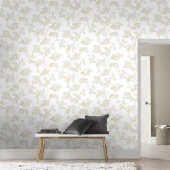 Superfresco Easy Vliesbehang Kimono Wit/goud (dessin 120951) -Superfresco Easy Behang Exporteren Winkel 41 1195