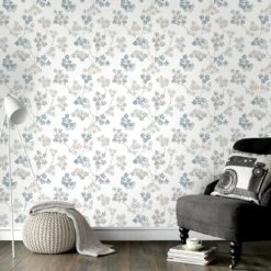 Superfresco Easy Vliesbehang Bloesem Blauw (dessin 2258-41) -Superfresco Easy Behang Exporteren Winkel 41 1292