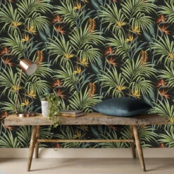 Superfresco Easy Vliesbehang Strelitzia Zwart (dessin 111756) -Superfresco Easy Behang Exporteren Winkel 41 17