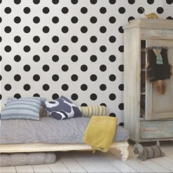 Superfresco Easy Vliesbehang Stippen Zwart (dessin 100104) -Superfresco Easy Behang Exporteren Winkel 41 184