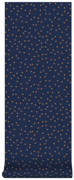 Superfresco Easy Vliesbehang Confetti Donkerblauw-koper (dessin 108561) -Superfresco Easy Behang Exporteren Winkel 41 346