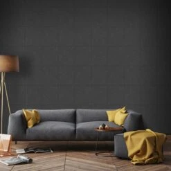 Superfresco Easy Vliesbehang Leer Blokken Zwart (dessin 103482) -Superfresco Easy Behang Exporteren Winkel 41 706