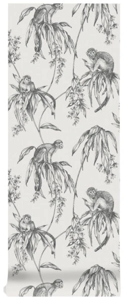 Superfresco Easy Vliesbehang Saimiri Antraciet Aapje (dessin 106157) -Superfresco Easy Behang Exporteren Winkel 41 972