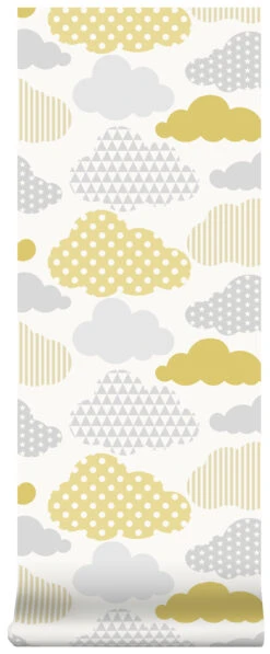 Superfresco Easy Vliesbehang Wolken Geel-grijs (dessin 108267) -Superfresco Easy Behang Exporteren Winkel 41 991